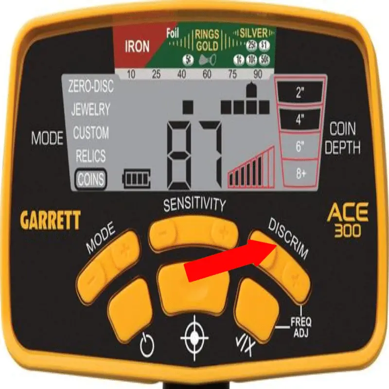 Garrett Ace 300 notch discrimination