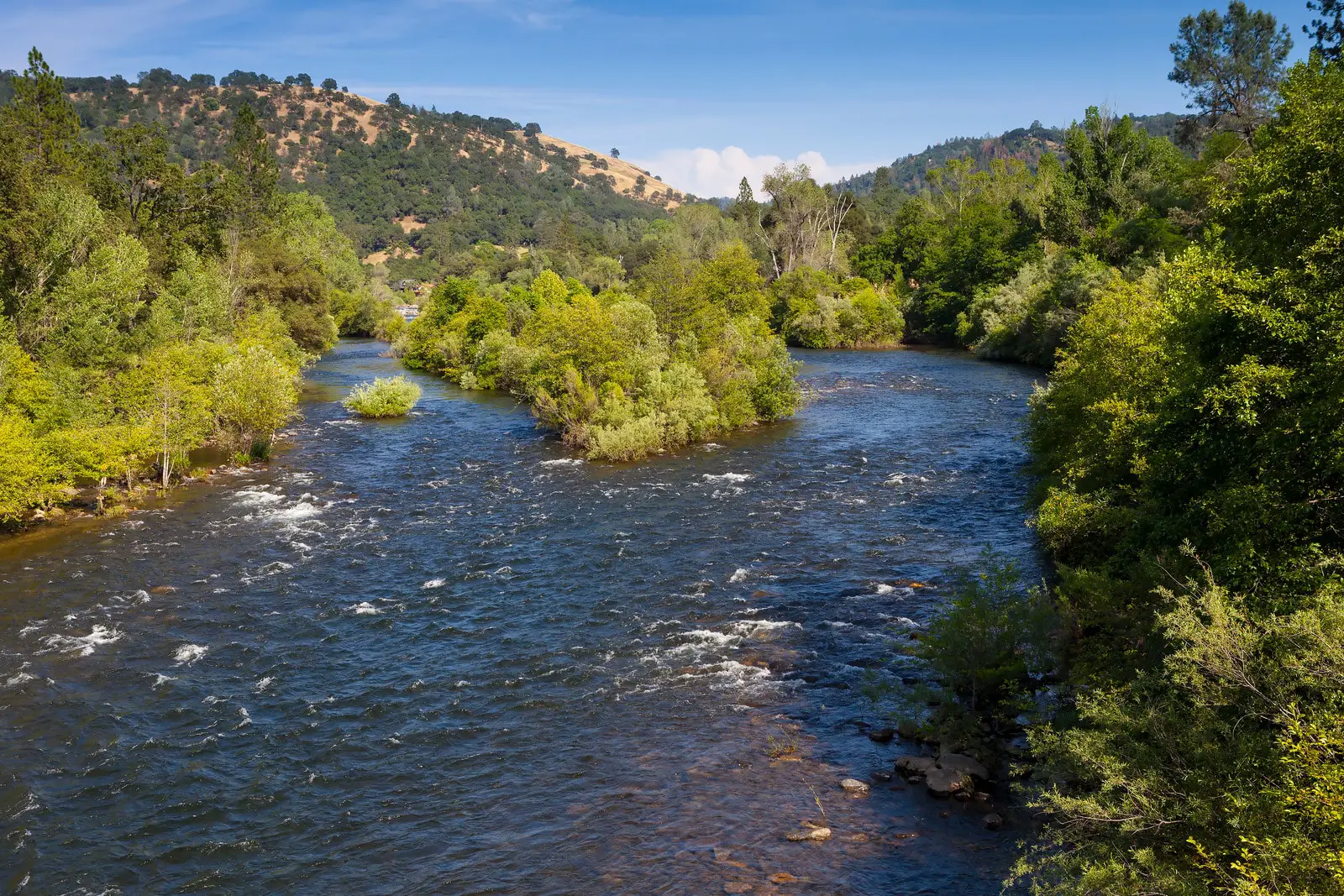 South Fork of the American River near Marshall Gold Discovery State Historic Park. A popular place to pan for gold.