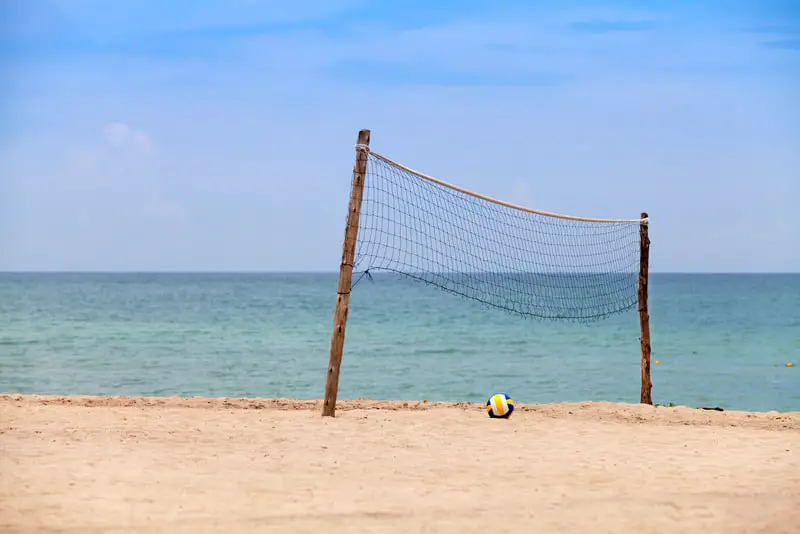 Volley Ball and Volley Ball Net On a Beach