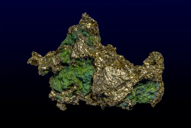 Close up of a copper nugget.