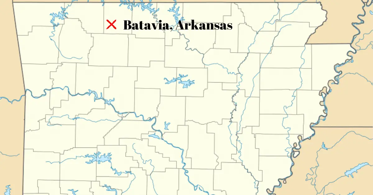 Map of Arkansas Batavia Arkansas