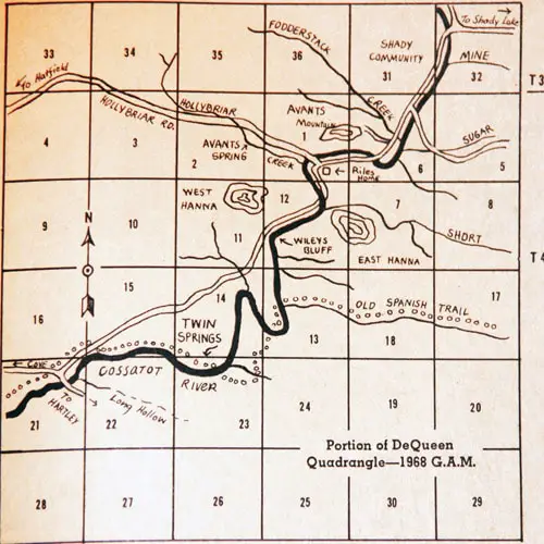 Twin Springs Spanish Gold Map