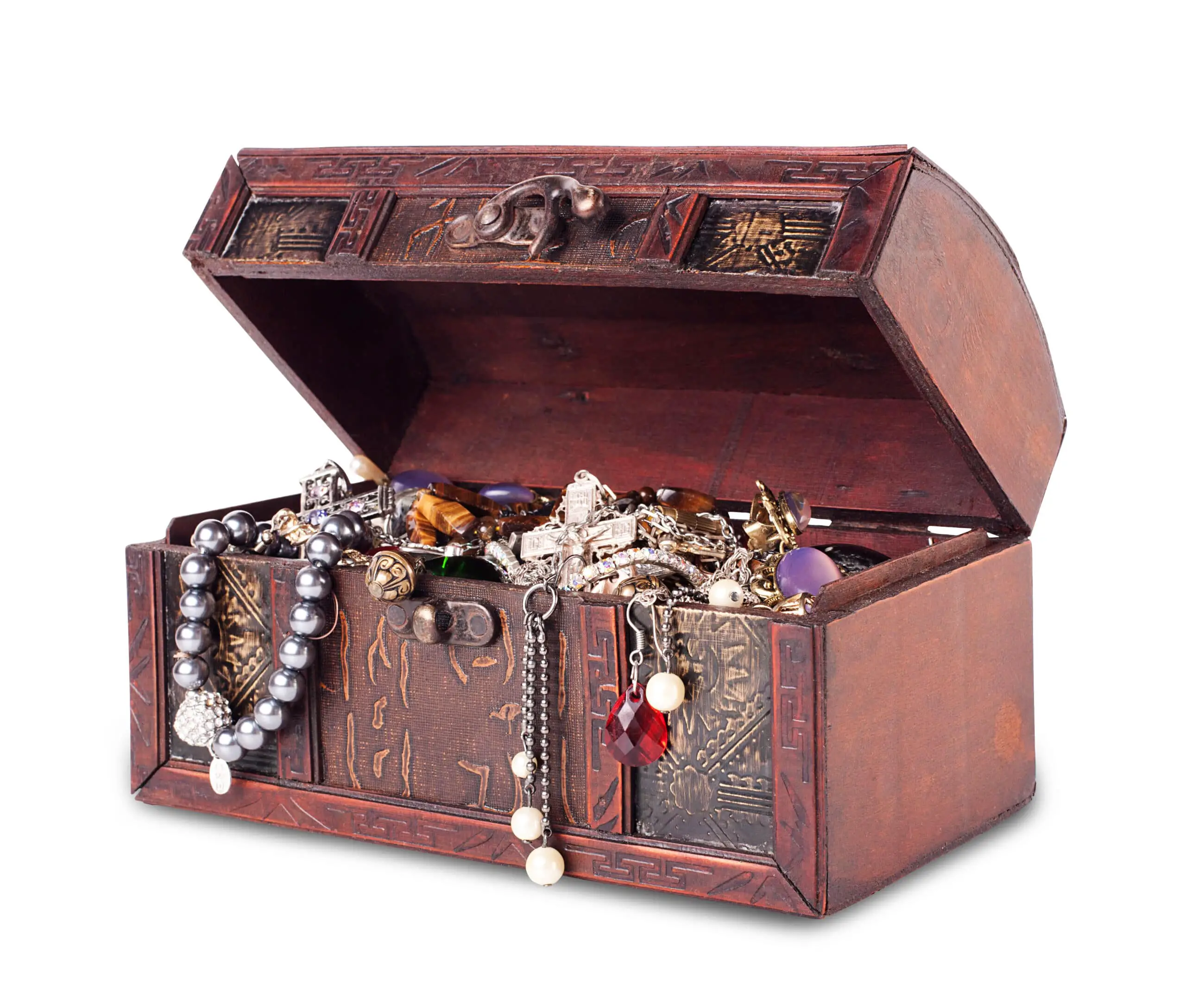 treasure chest isolated on white background