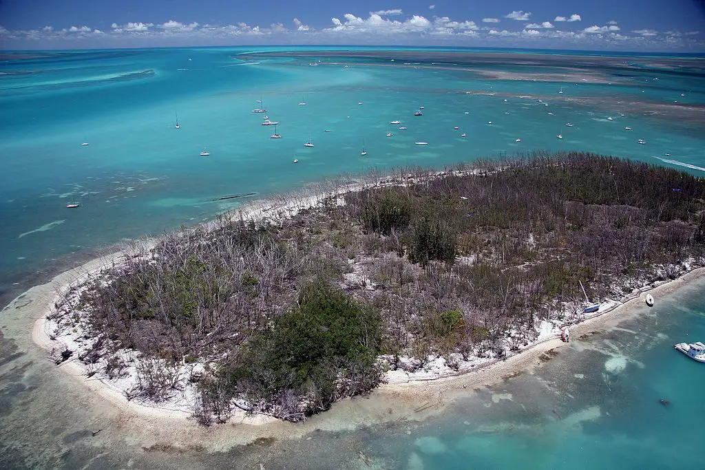 Aerial shot of Wisteria Island