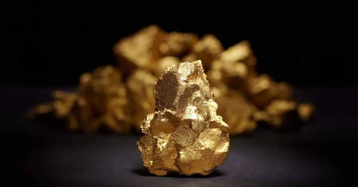 Close up of a gold nugget