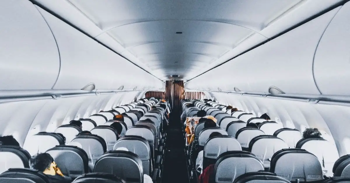 Cabin of an airplane

