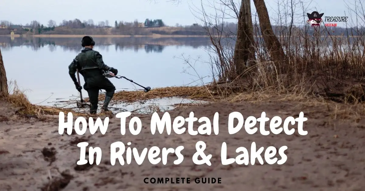 Treasure hunter with underwater Metal detector on the lake beach - How To Metal Detect In Rivers & Lakes