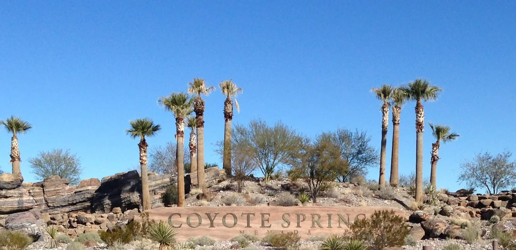 Entrance to Coyote Springs, Nevada