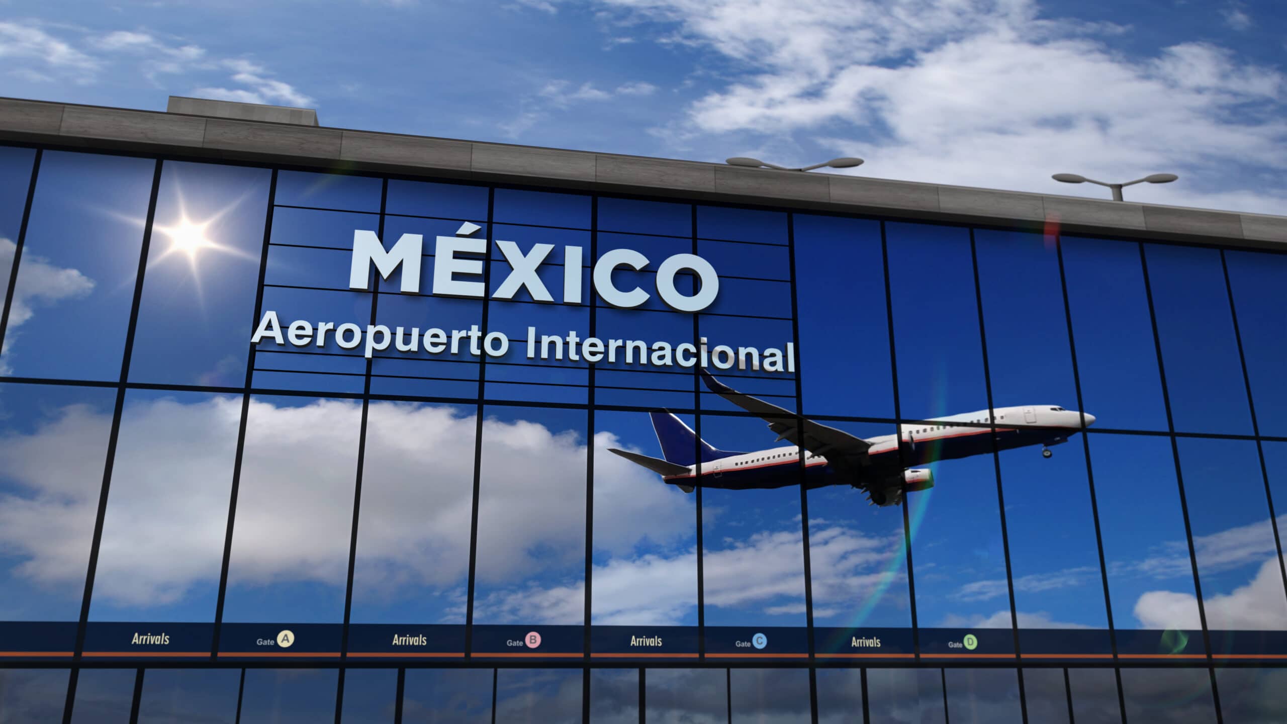 Airplane Landing in Mexico