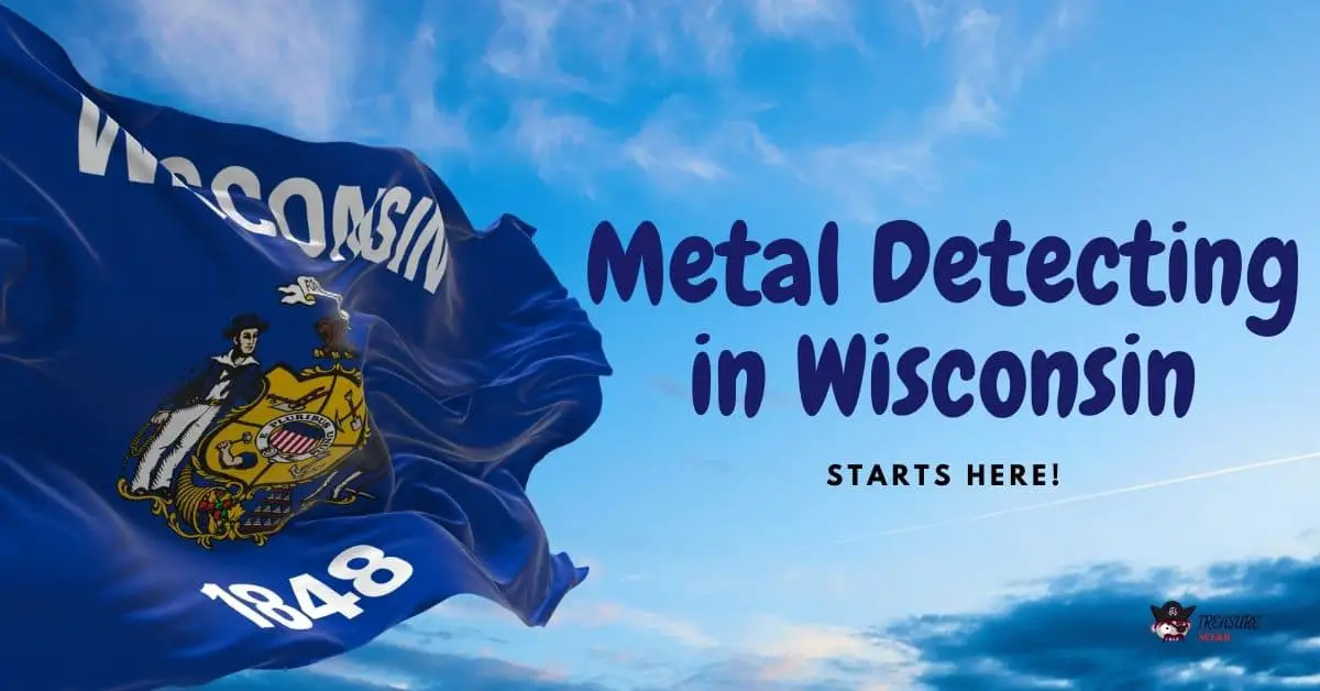 Wisconsin State Flag - Metal Detecting in Wisconsin