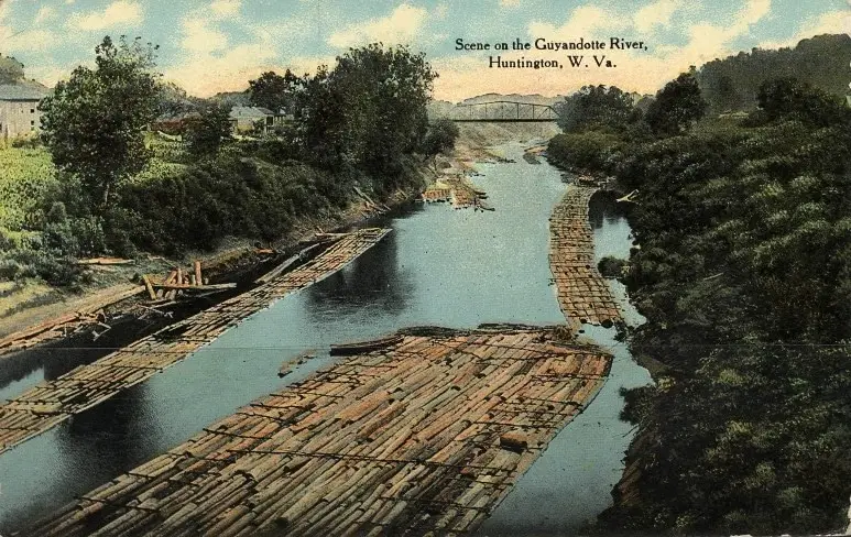 Postcard of the Guyandotte River 1912
